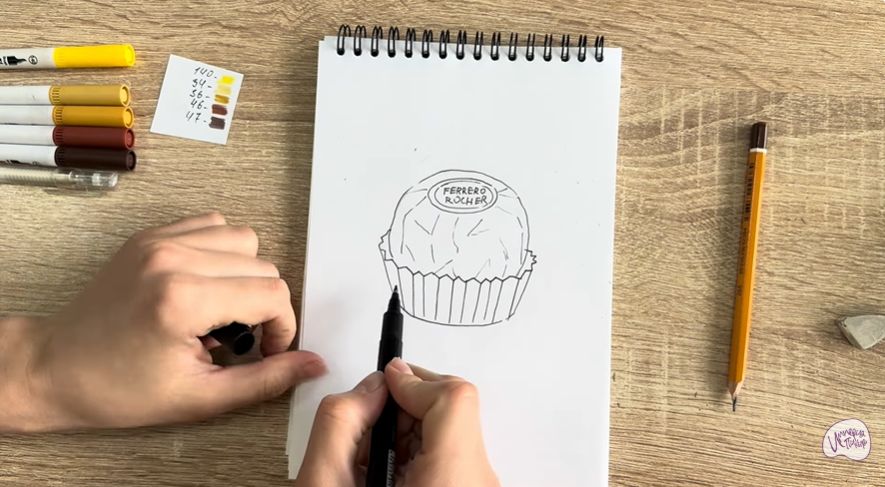 Рисуем Конфета Ферреро