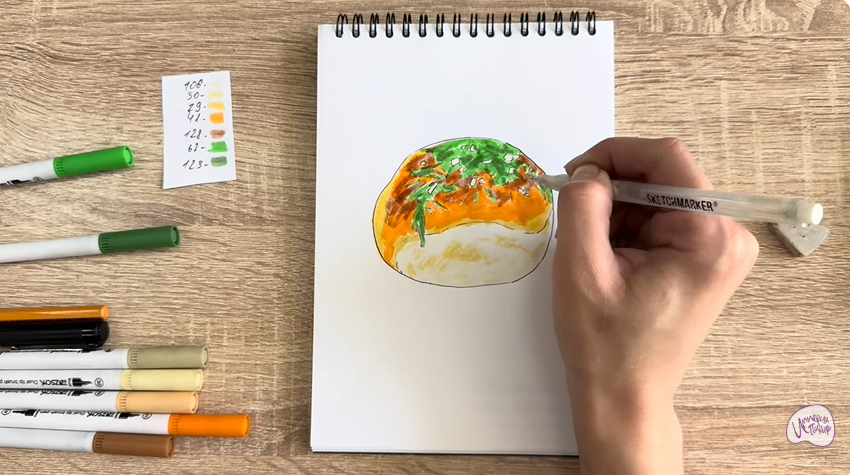 Рисуем Пампушка с чесноком