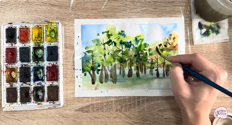 Рисуем Озеро Сукко