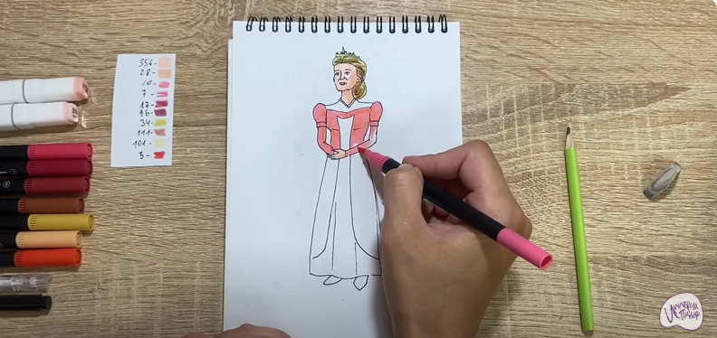 Рисуем Королева Лилиан из "Шрека"