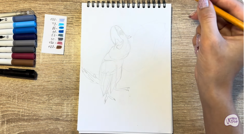 Рисуем Голубчик из "Рио" 