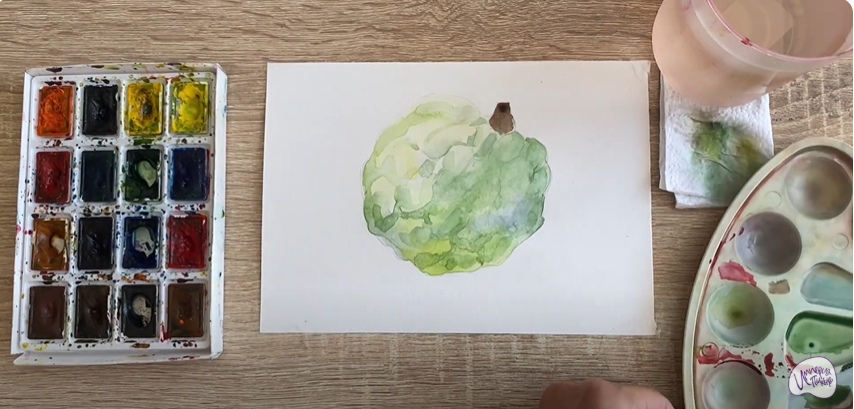 Рисуем Аннона сетчатая