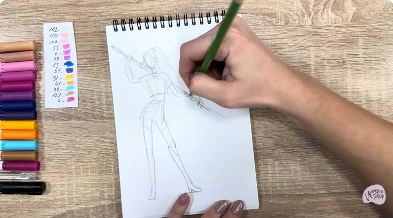 Рисуем Мира из "Кейпоп-охотницы на демонов"