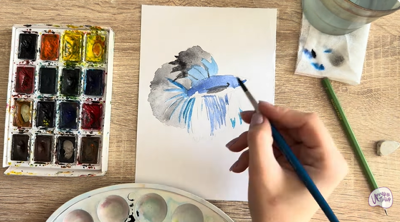 Рисуем Рыба петушок