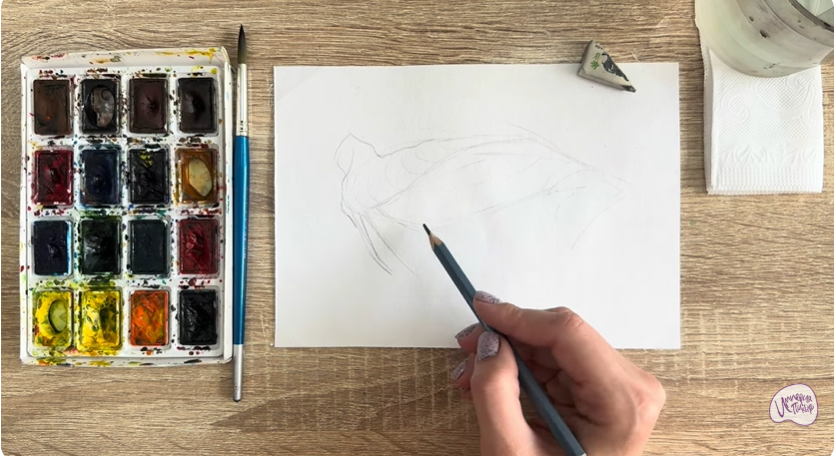 Рисуем Жабры рыбы