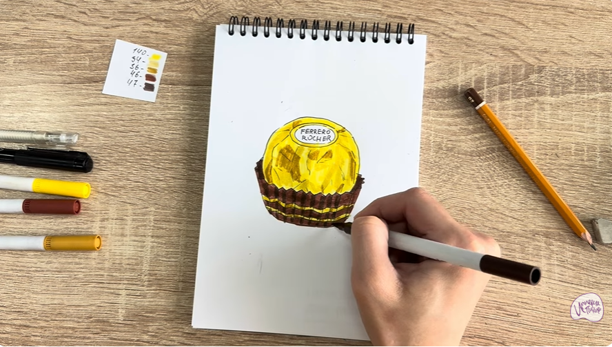 Рисуем Конфета Ферреро