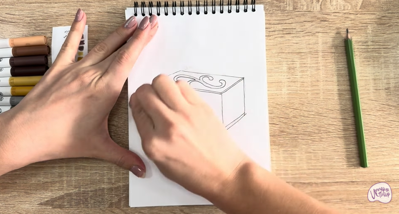 Рисуем Пирожное "Птичье Молоко"