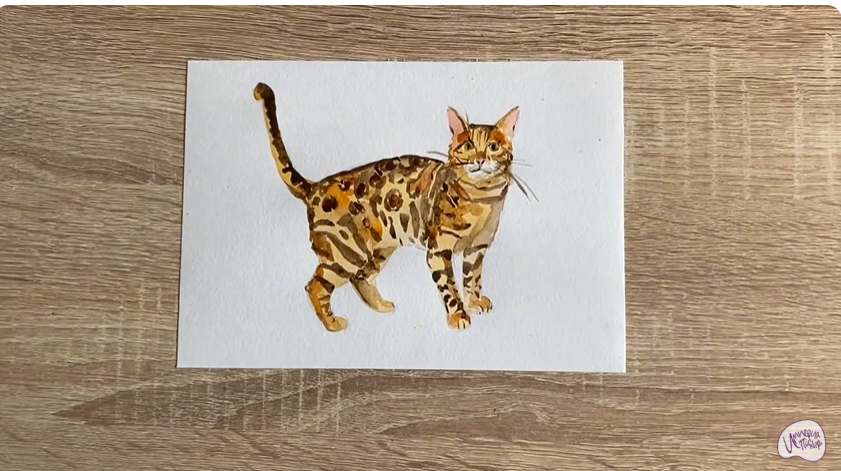 Рисуем Бенгальская кошка
