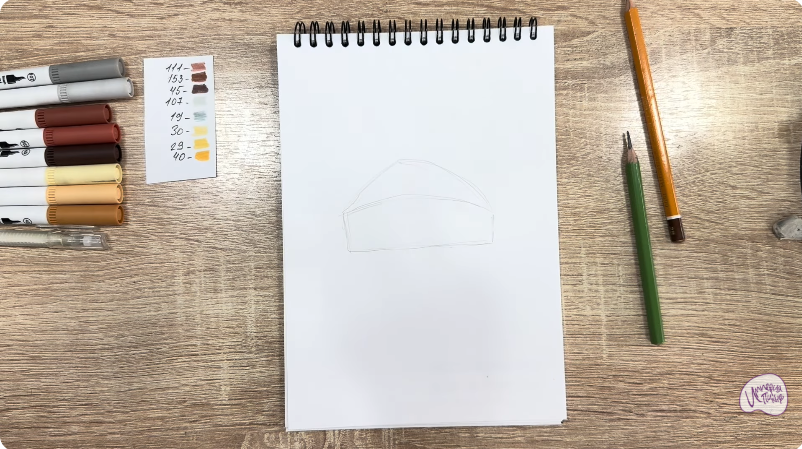 Рисуем Кекс "Зебра"