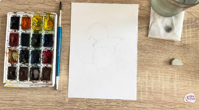 Рисуем Рыба петушок