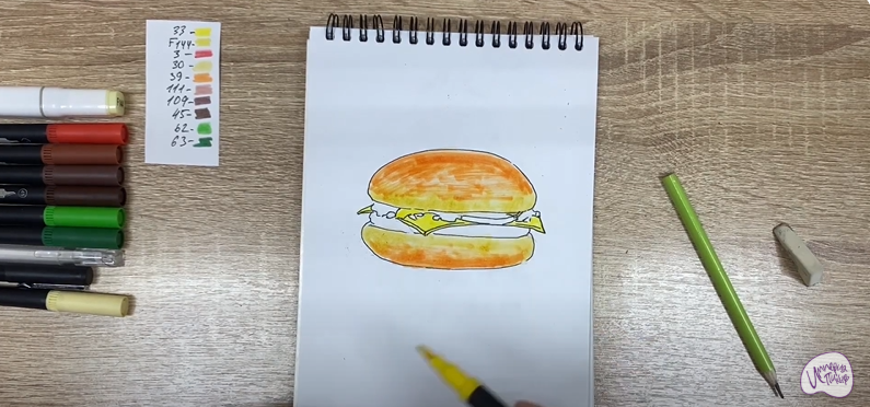 Рисуем Чизбургер