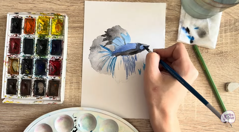 Рисуем Рыба петушок