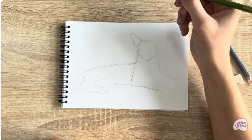 Рисуем Ориентальная кошка