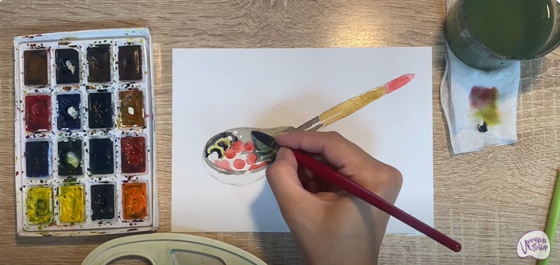 Рисуем Деревянная ложка