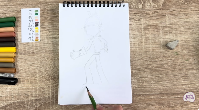 Рисуем Виктор из "герои Энвелла"