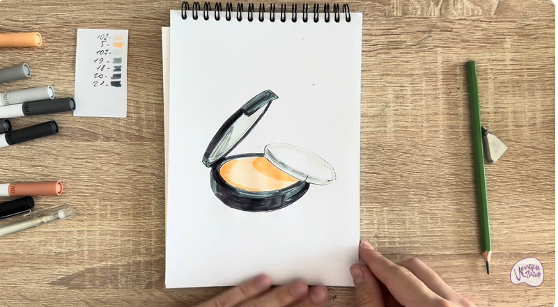 Рисуем Пудра для лица