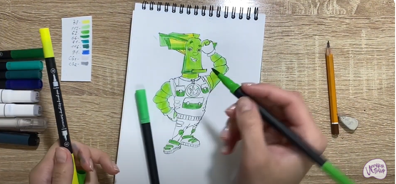 Рисуем Папус из "Фиксики"