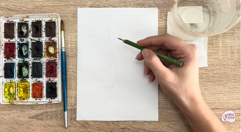 Рисуем Ясколка длинноволосая