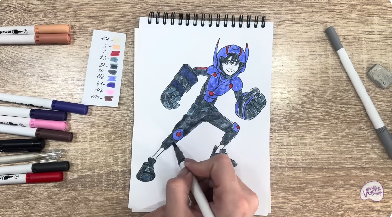 Рисуем Хиро Хамада из "Город Героев"