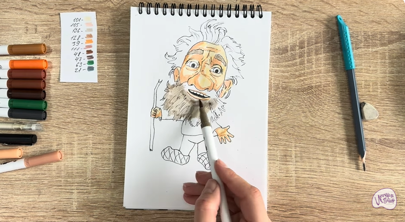 Рисуем Нафаня из фильма "Домовёнок Кузя"