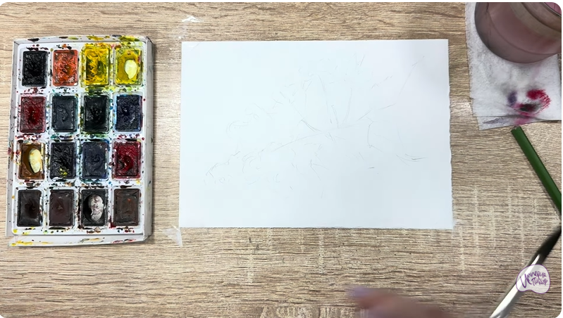 Рисуем Таволга