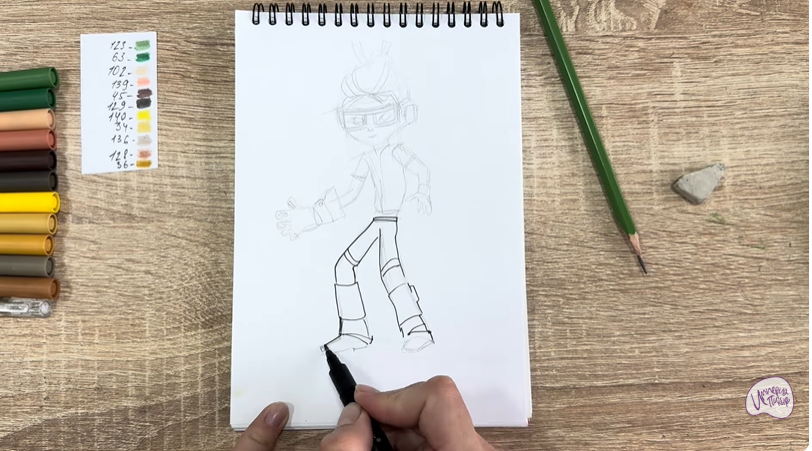 Рисуем Виктор из "герои Энвелла"