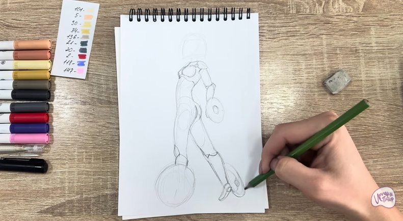 Рисуем ГоГо Томаго из "Город героев"