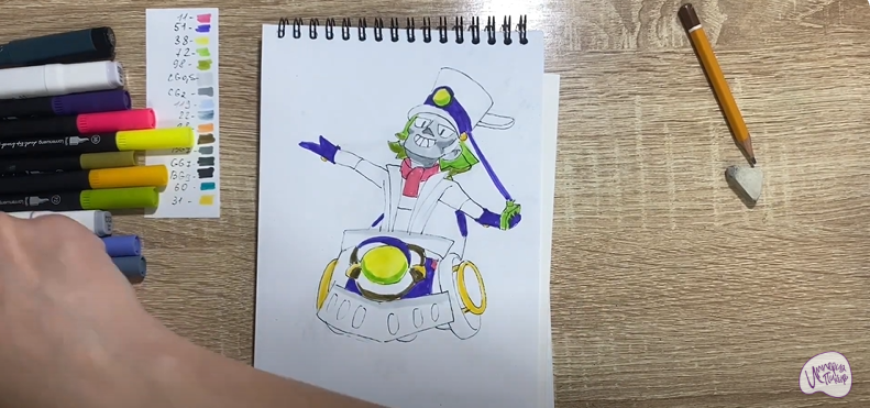 Рисуем Чак из Brawl Stars