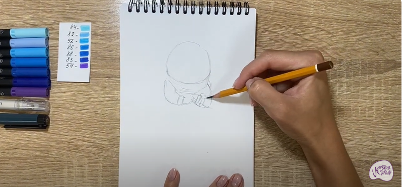Рисуем Печаль из "Головоломки 2"