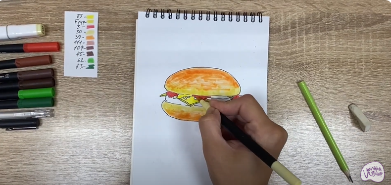 Рисуем Чизбургер