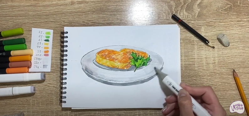 Рисуем Картофельные зразы
