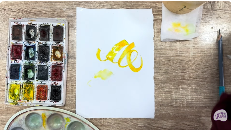 Рисуем Цедра лимона