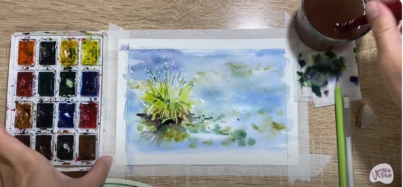 Рисуем Кочка на болоте