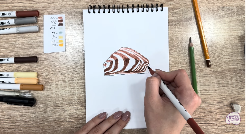 Рисуем Кекс "Зебра"