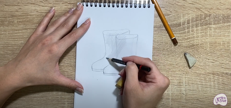 Рисуем Резиновые сапоги