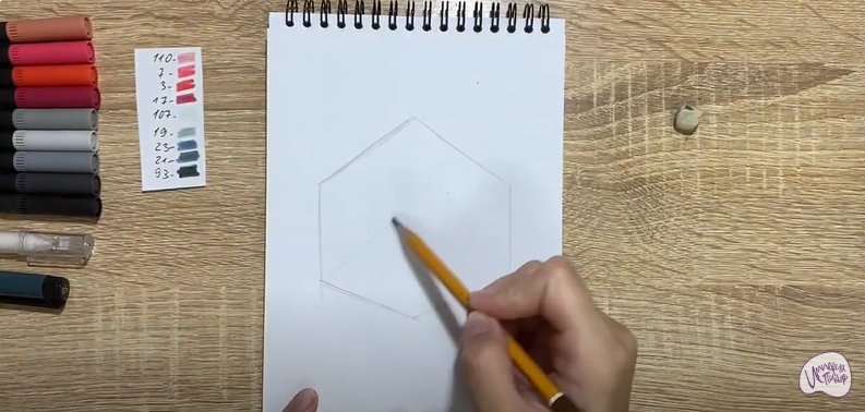 Рисуем Угловая кухня