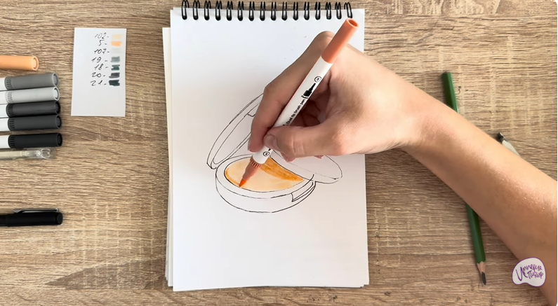 Рисуем Пудра для лица