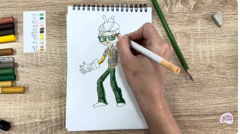 Рисуем Виктор из "герои Энвелла"