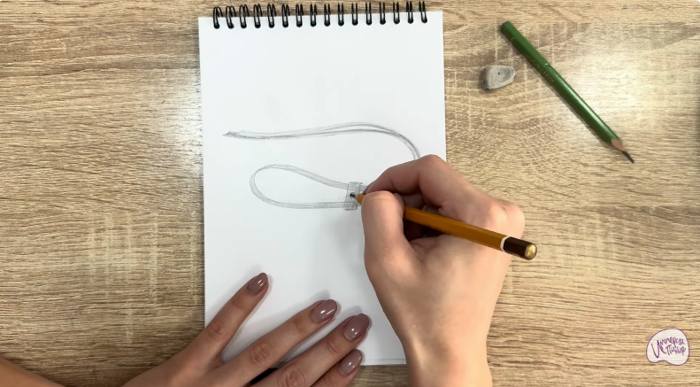 Рисуем Застежка-шнур