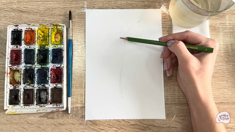 Рисуем Форзиция