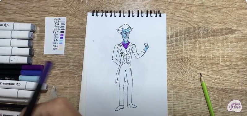 Рисуем Кощей Кощеевич из "Царевны"