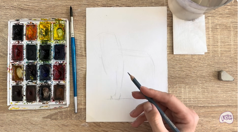 Рисуем Собака породы Бернский зенненхунд