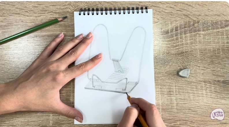 Рисуем Подставка для книг