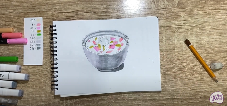 Рисуем Окрошка