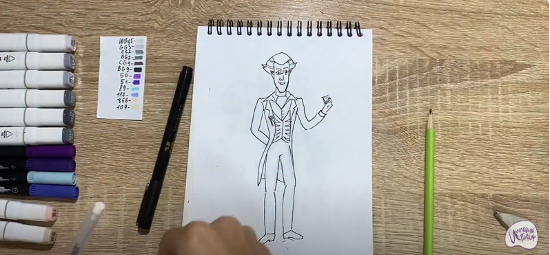 Рисуем Кощей Кощеевич из "Царевны"