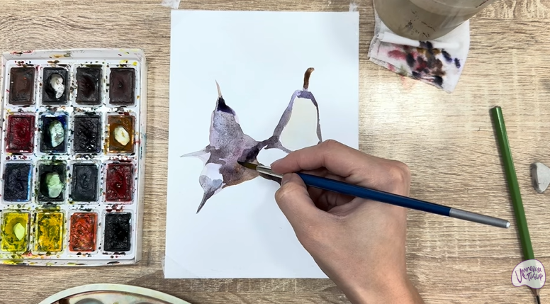 Рисуем Водяной орех