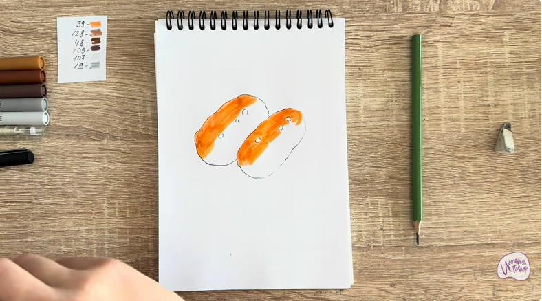 Рисуем Пирожное Картошка