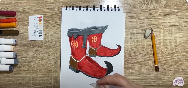 Рисуем Сапоги-скороходы