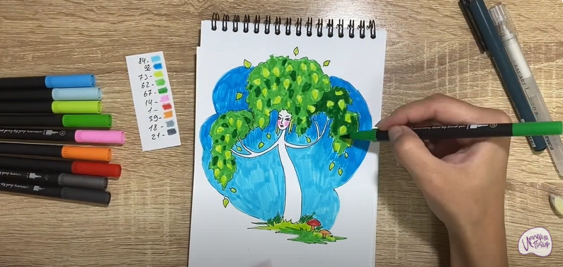 Рисуем Берёза из сказки