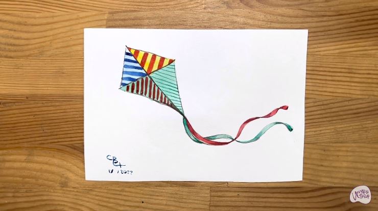 Рисуем Воздушный змей